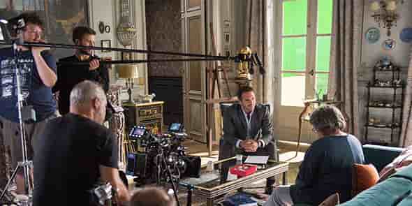 Tournage de la série Un si grand soleil dans les studios de France TV Studio (France Télévisions) à Vendargues, près de Montpellier