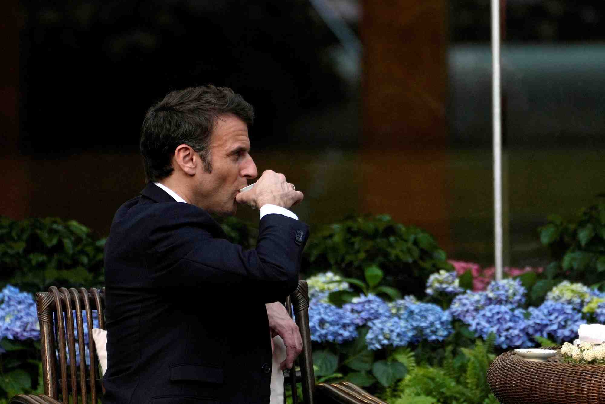 French president macron on state visit in china