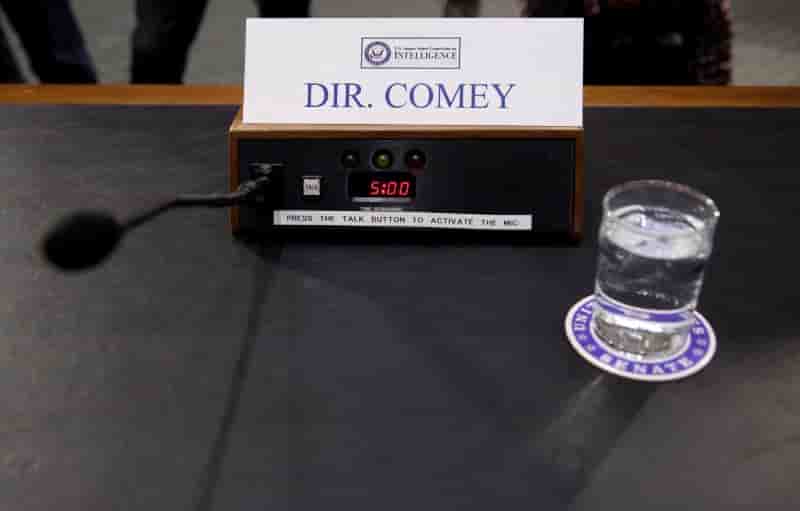 Audition de l'ex-chef du fbi potentiellement genante pour trump
