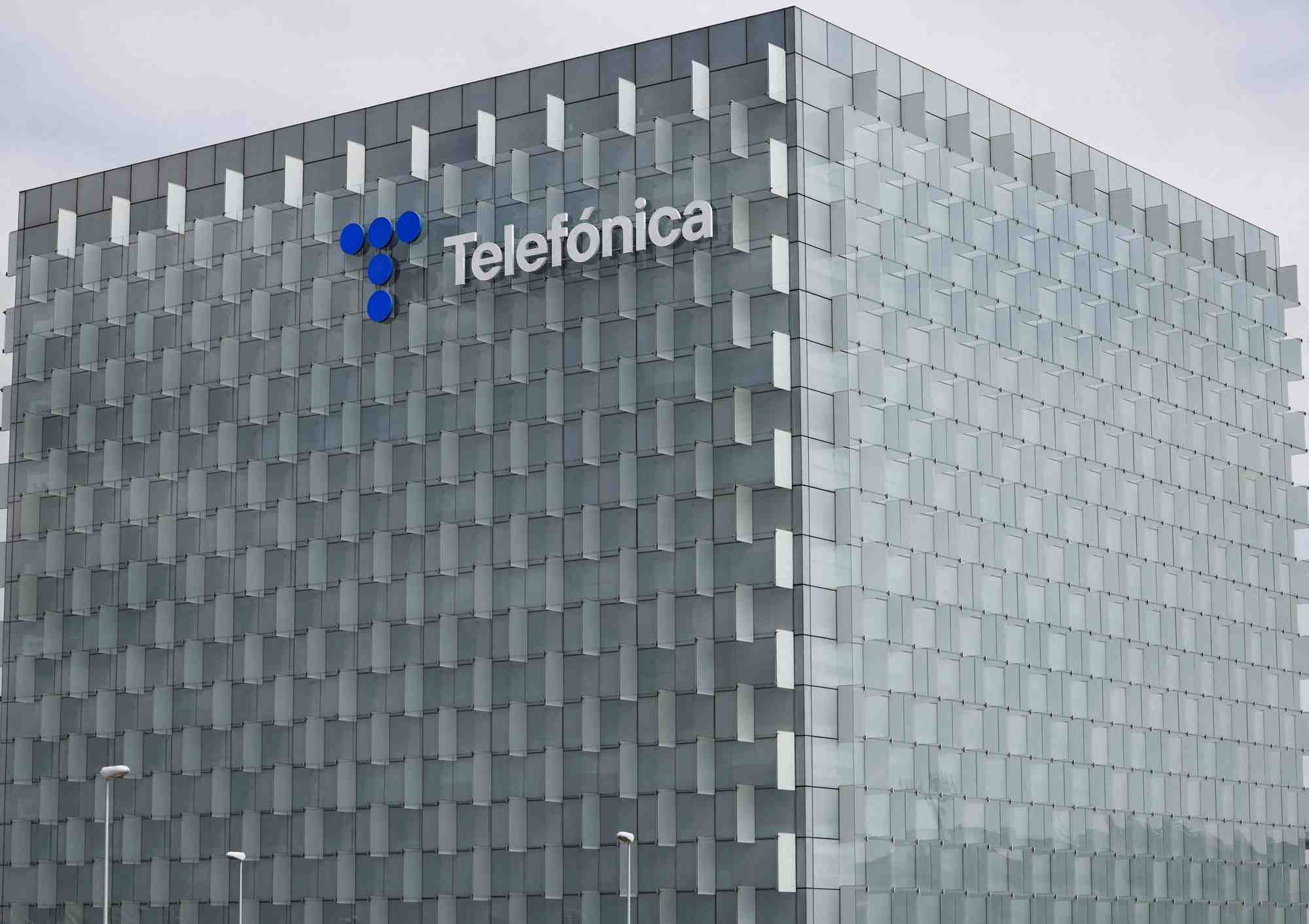 Photo d'archives du logo de telefonica