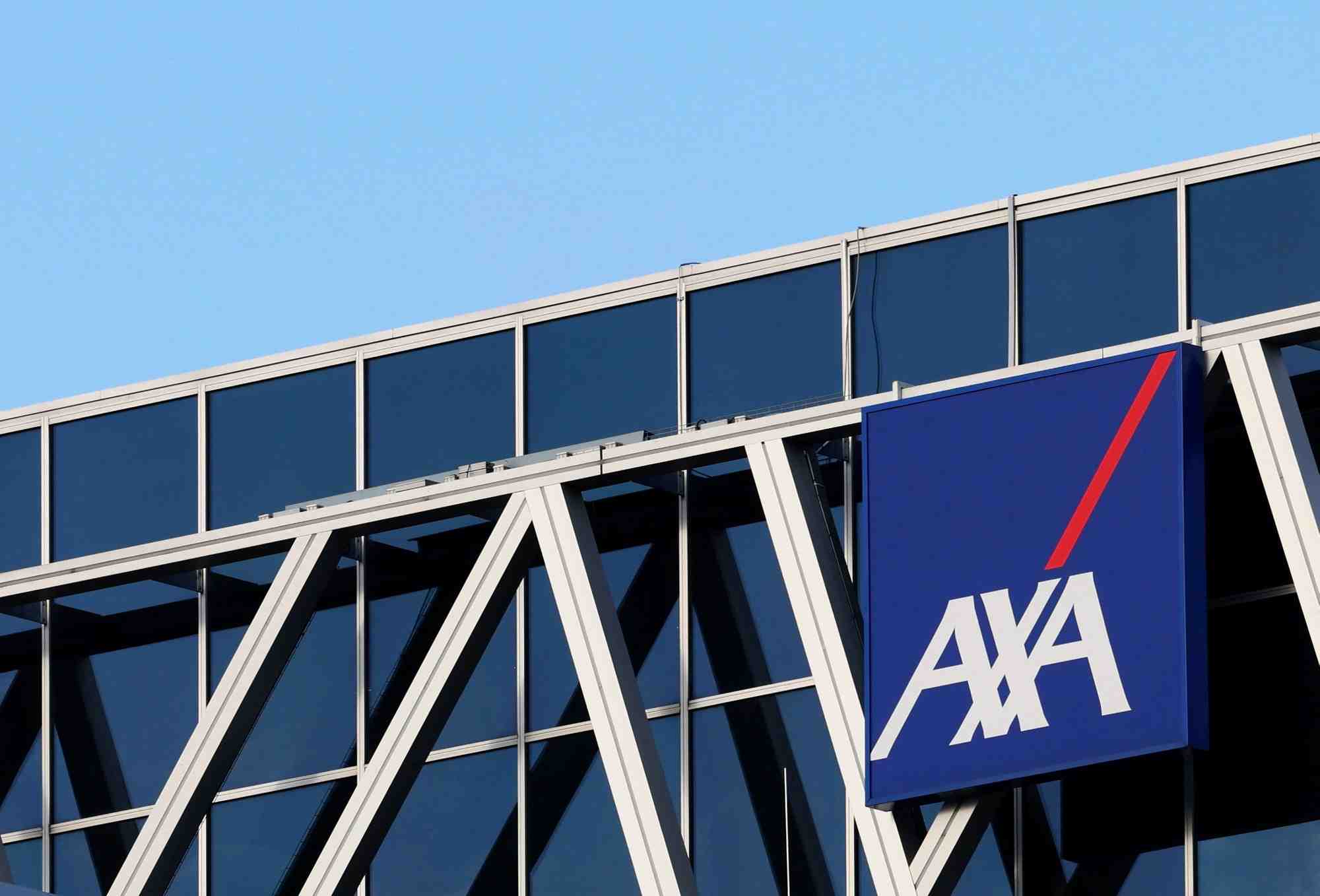Le logo de l'assureur et de la banque axa belgium s.a. est visible a bruxelles