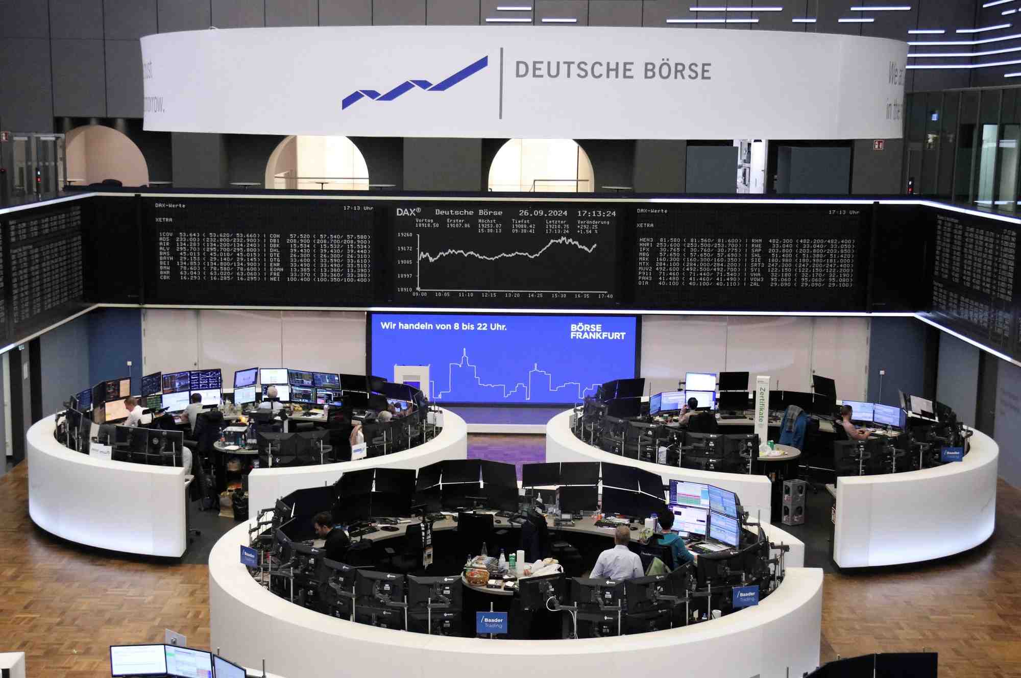 L'indice allemand dax a la bourse de francfort