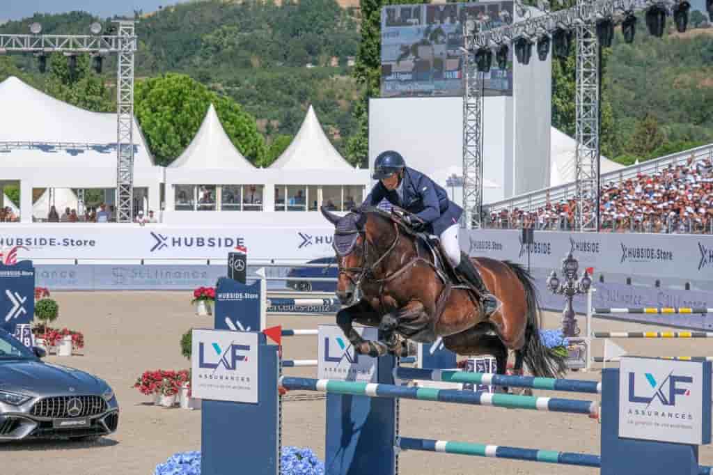 Sadri Fegaier en 2022, lors d'un concours équestre organisé au haras des Grillons, dans la Drôme.
