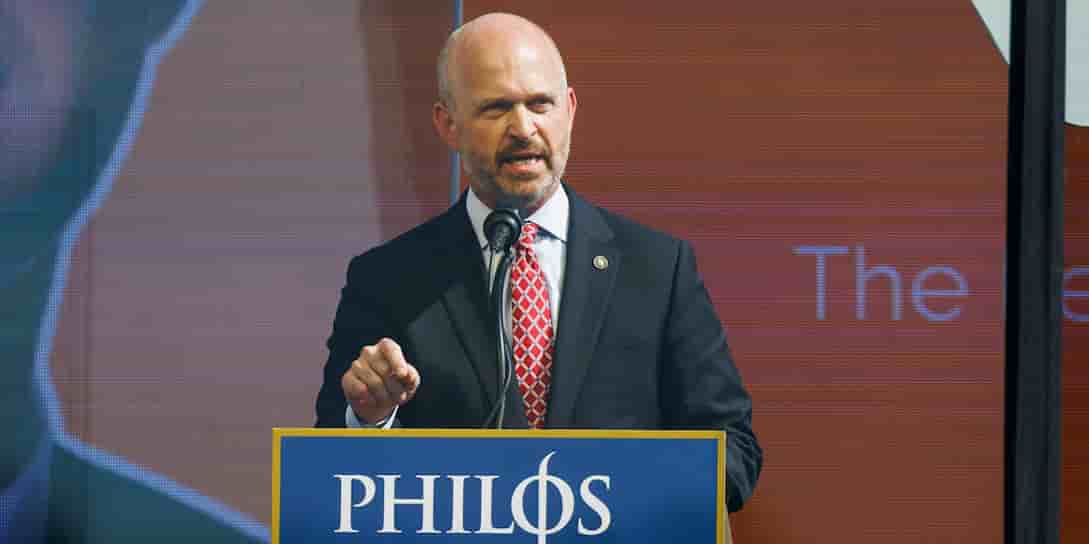 Kevin Roberts, président du puissant think tank conservateur américain Heritage Foundation, à Washington.