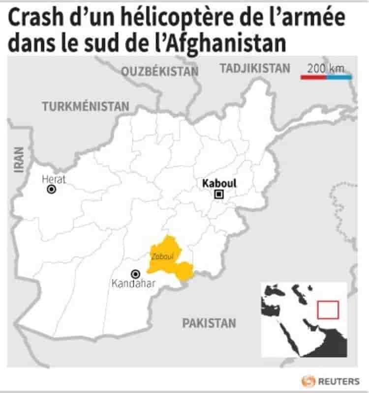 Crash d’un helicoptere de l’armee dans le sud de l’afghanistan