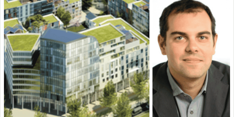 Guillaume Torresan, directeur immobilier et environnement de travail chez EDF Renouvelables, évoque le déménagement imminent des équipes dans le nouvel immeuble Le Prism, dans le quartier Port Marianne à Montpellier.