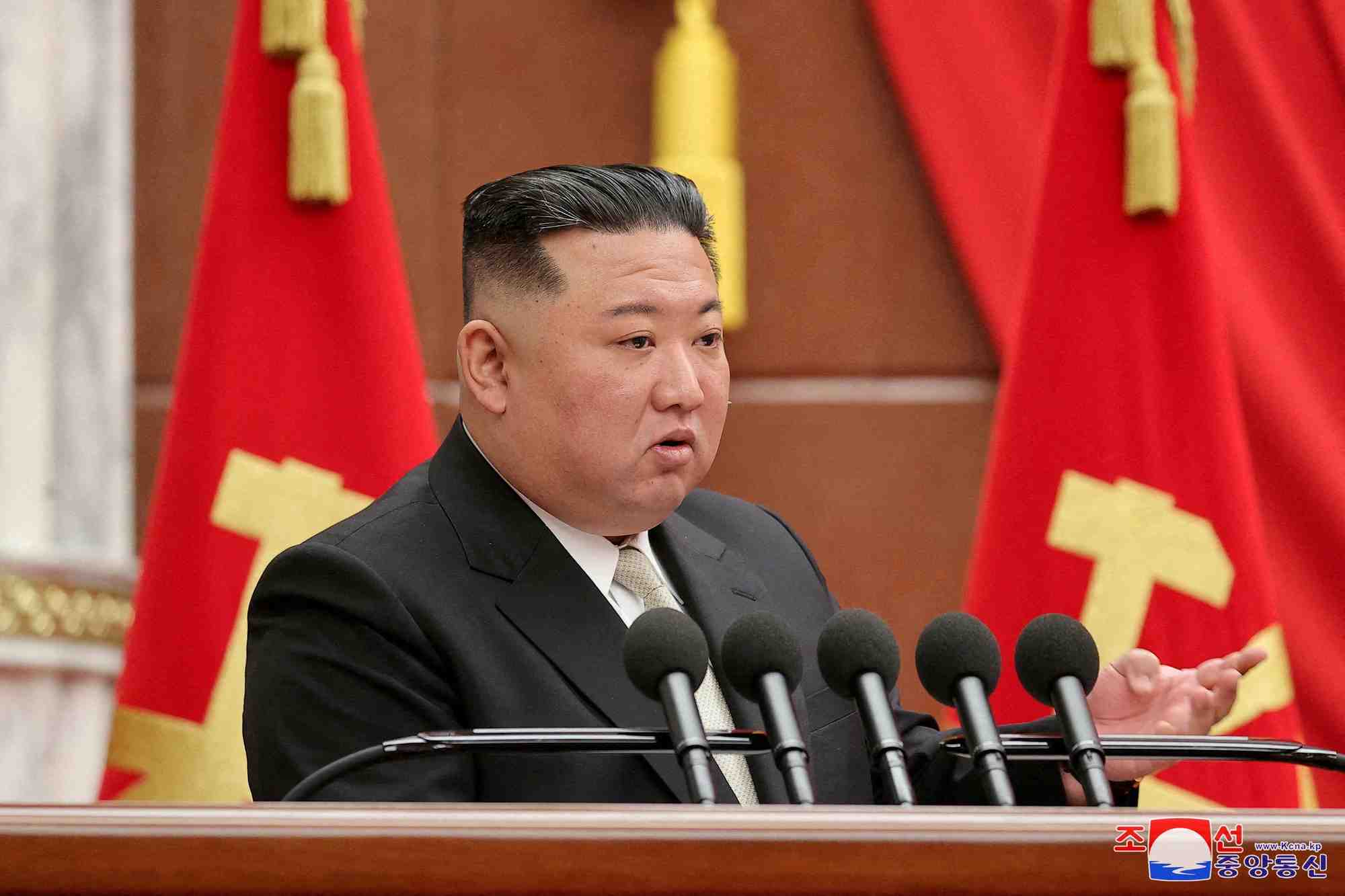 Le dirigeant de la coree du nord, kim jong-un a pyongyang