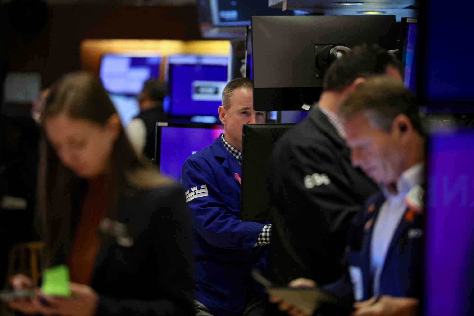 Des traders a la bourse de new york