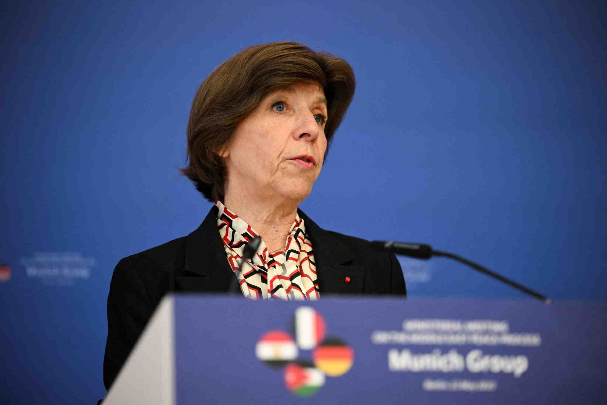 La ministre francaise des affaires etrangeres catherine colonna a berlin