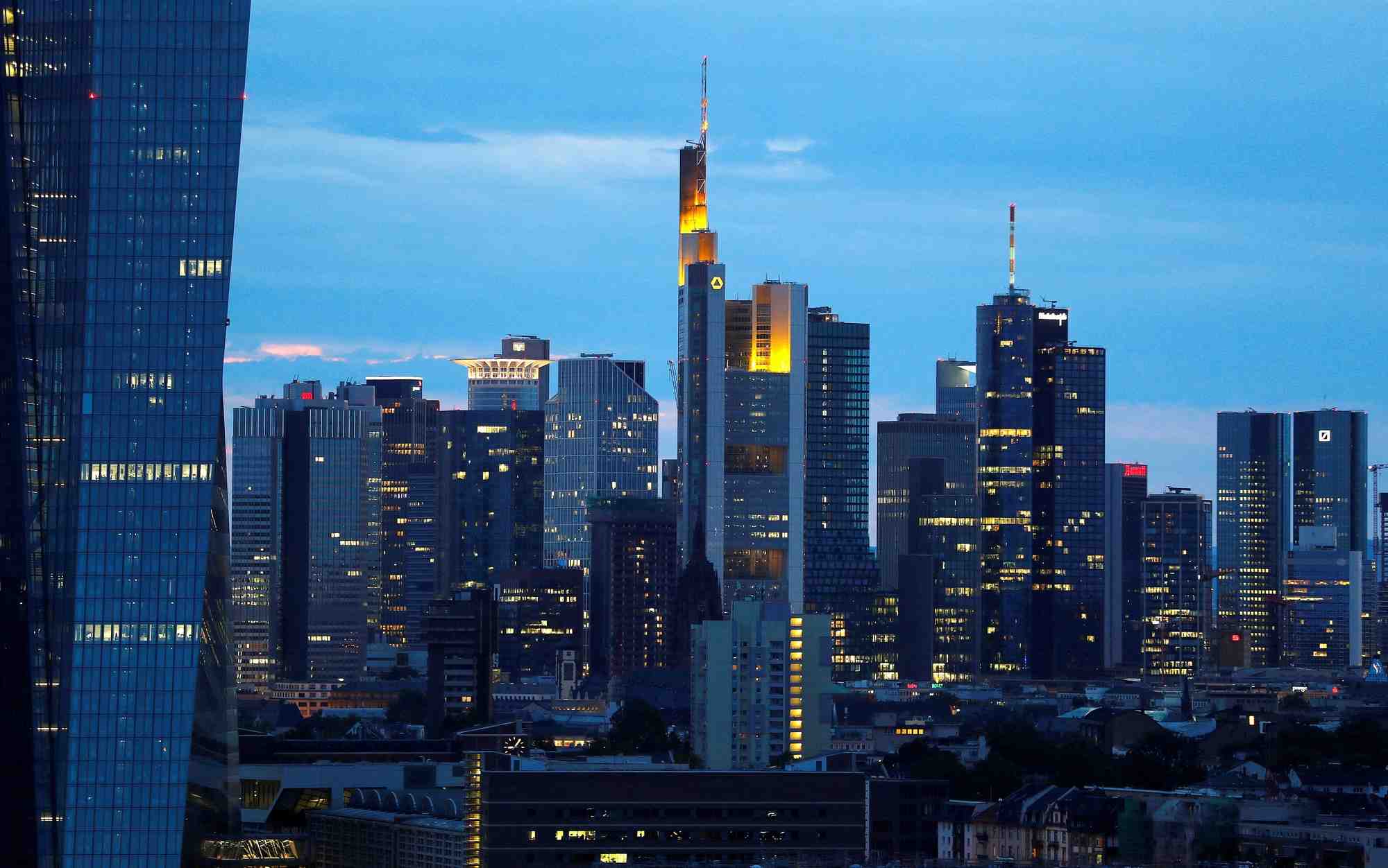 Le quartier financier de francfort
