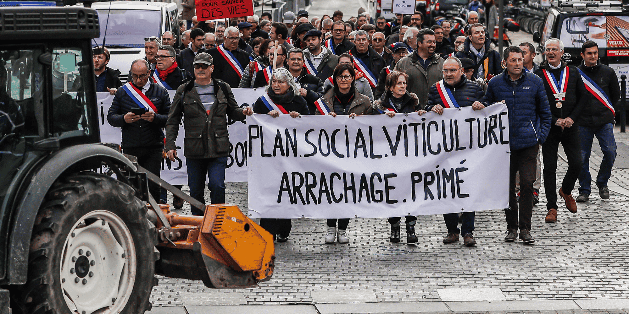 Manifestation vignerons Bordeaux 6 décembre 2022