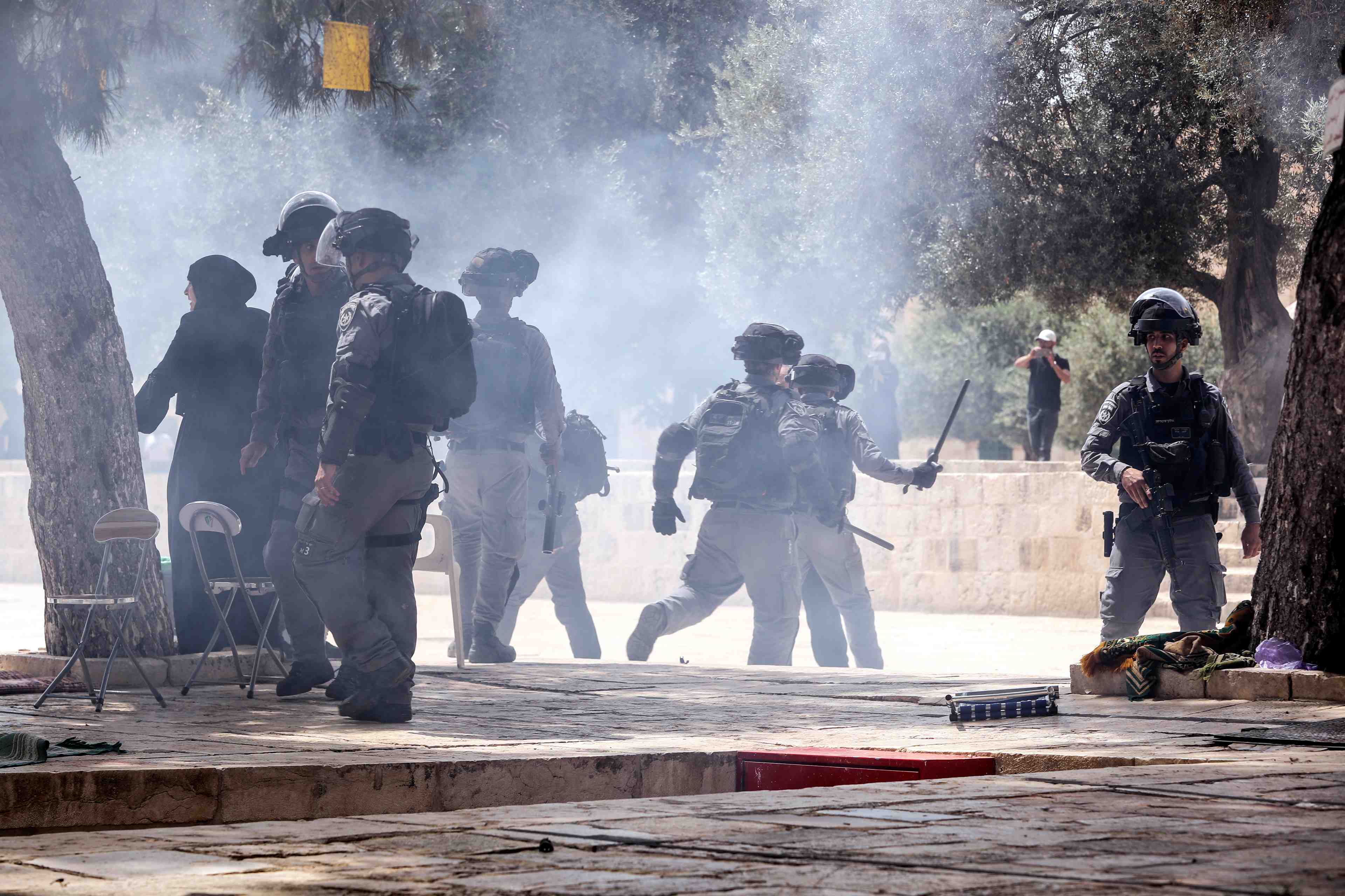 Des heurts sur le parvis de la mosquee d'al aqsa, a jerusalem