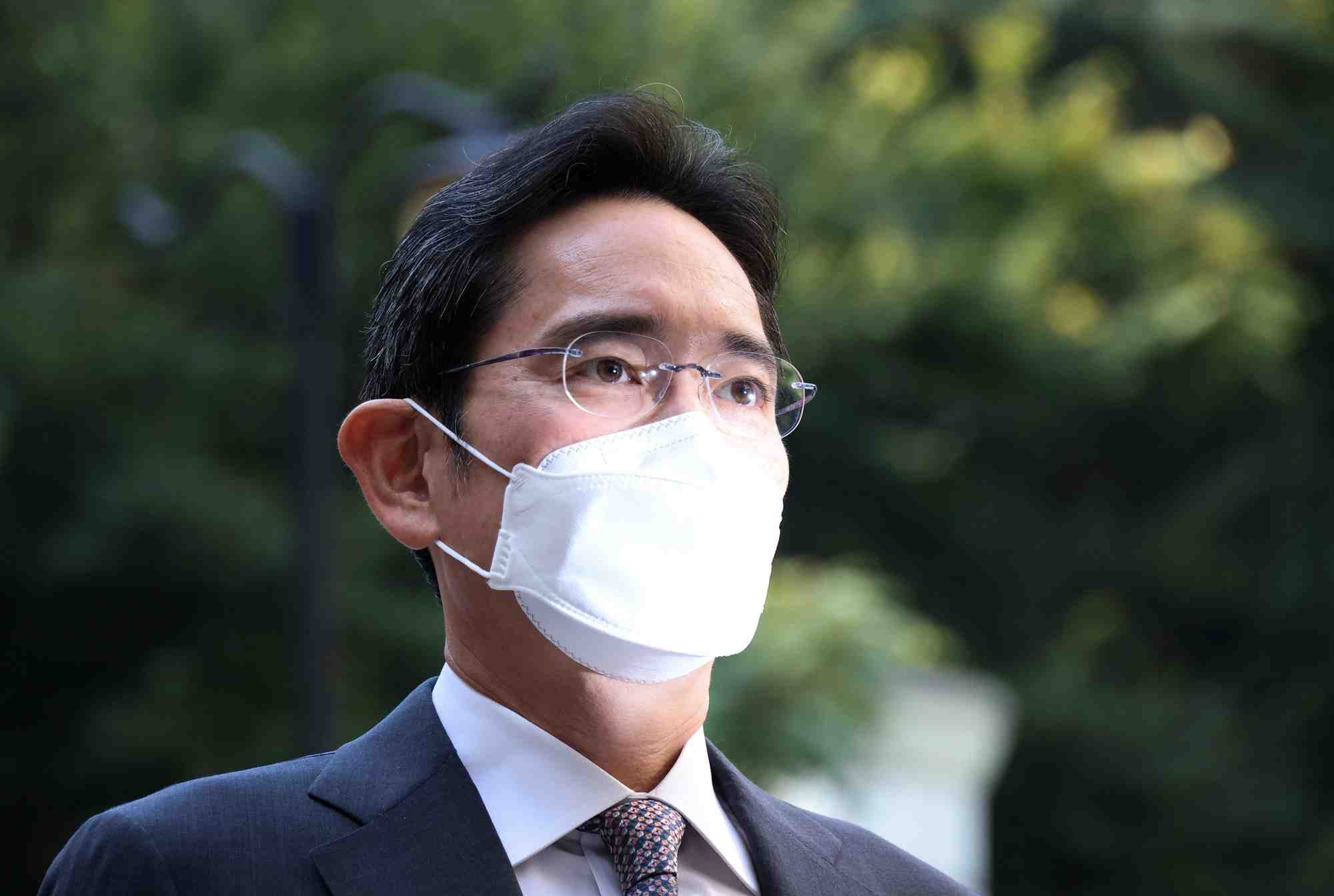 Le vice-president de samsung electronics, jay y. lee, arrive au tribunal de seoul
