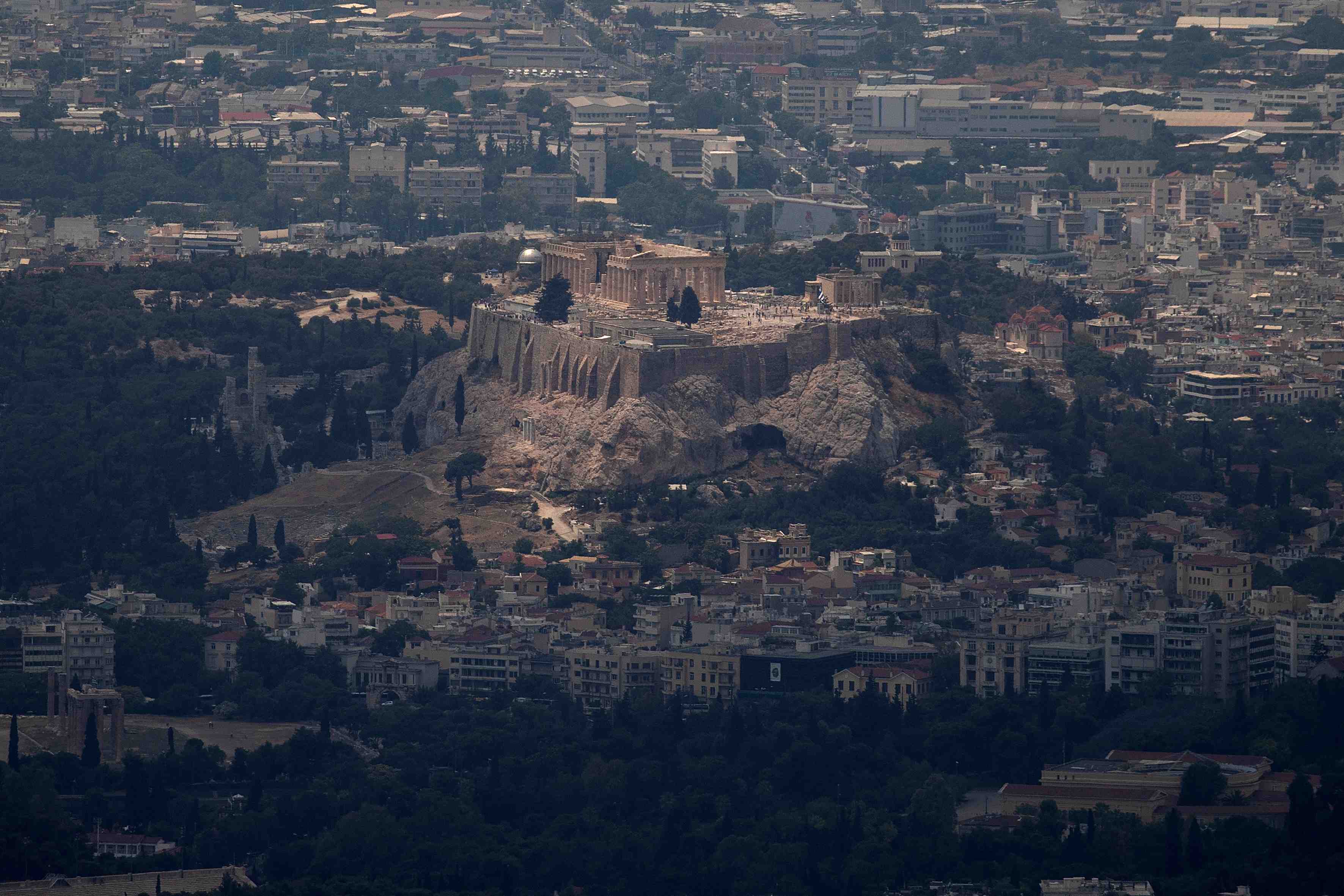 Grece: l'acropole brievement fermee a cause de la canicule