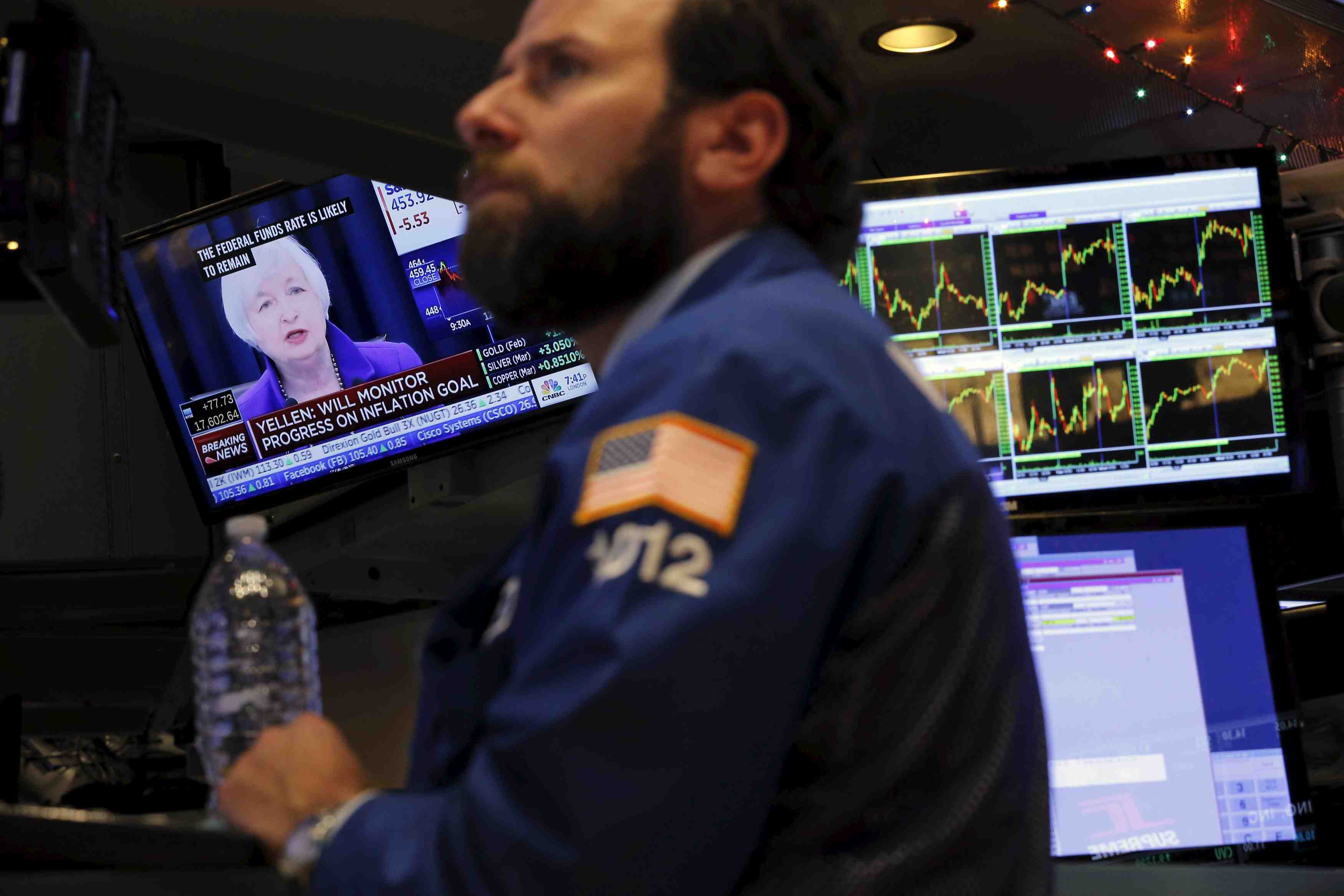 A trader works on the floor of the new york stock exchange (nyse) in new york