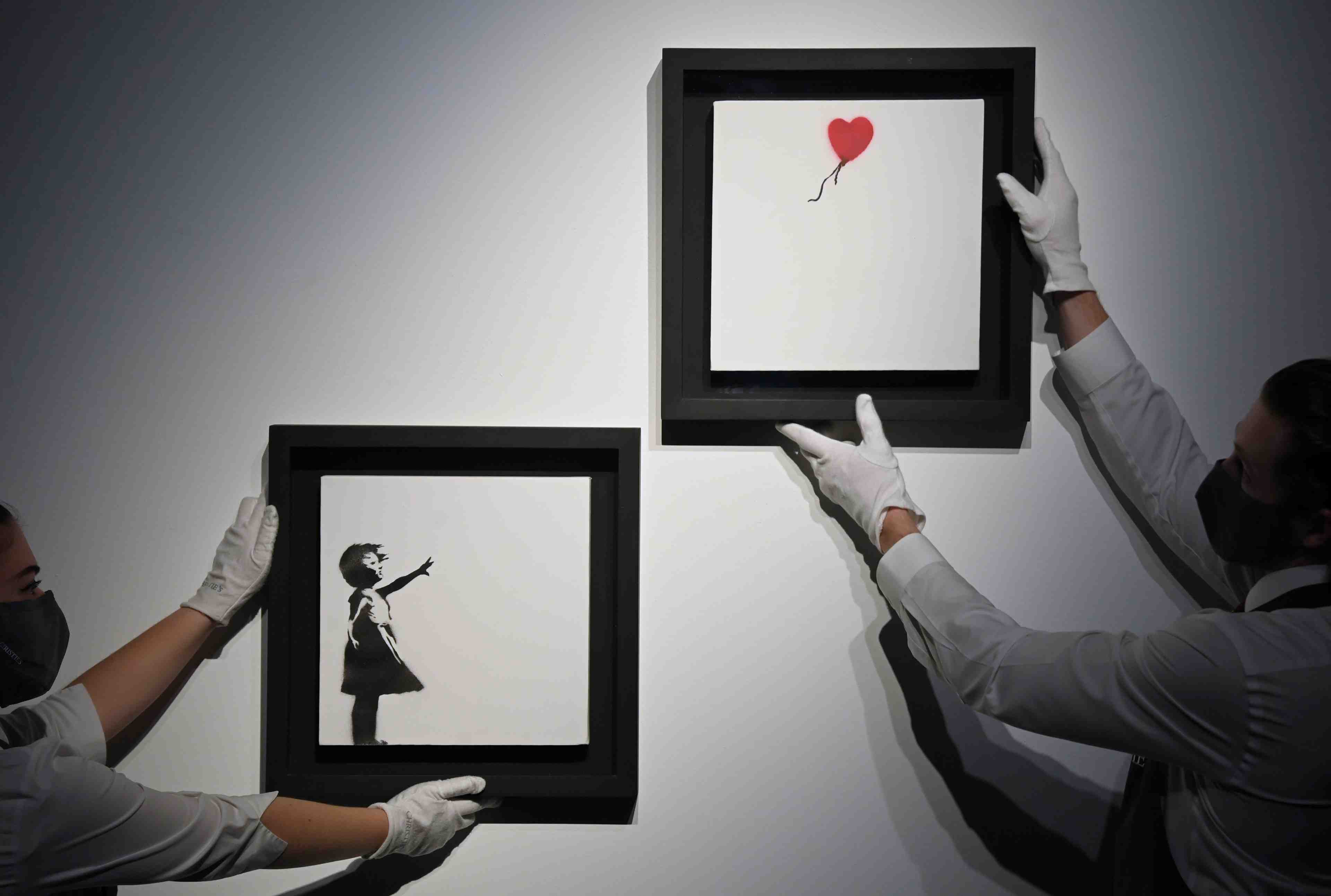 Une oeuvre a moitie detruite de banksy vendue aux encheres a 25,4 millions de dollars