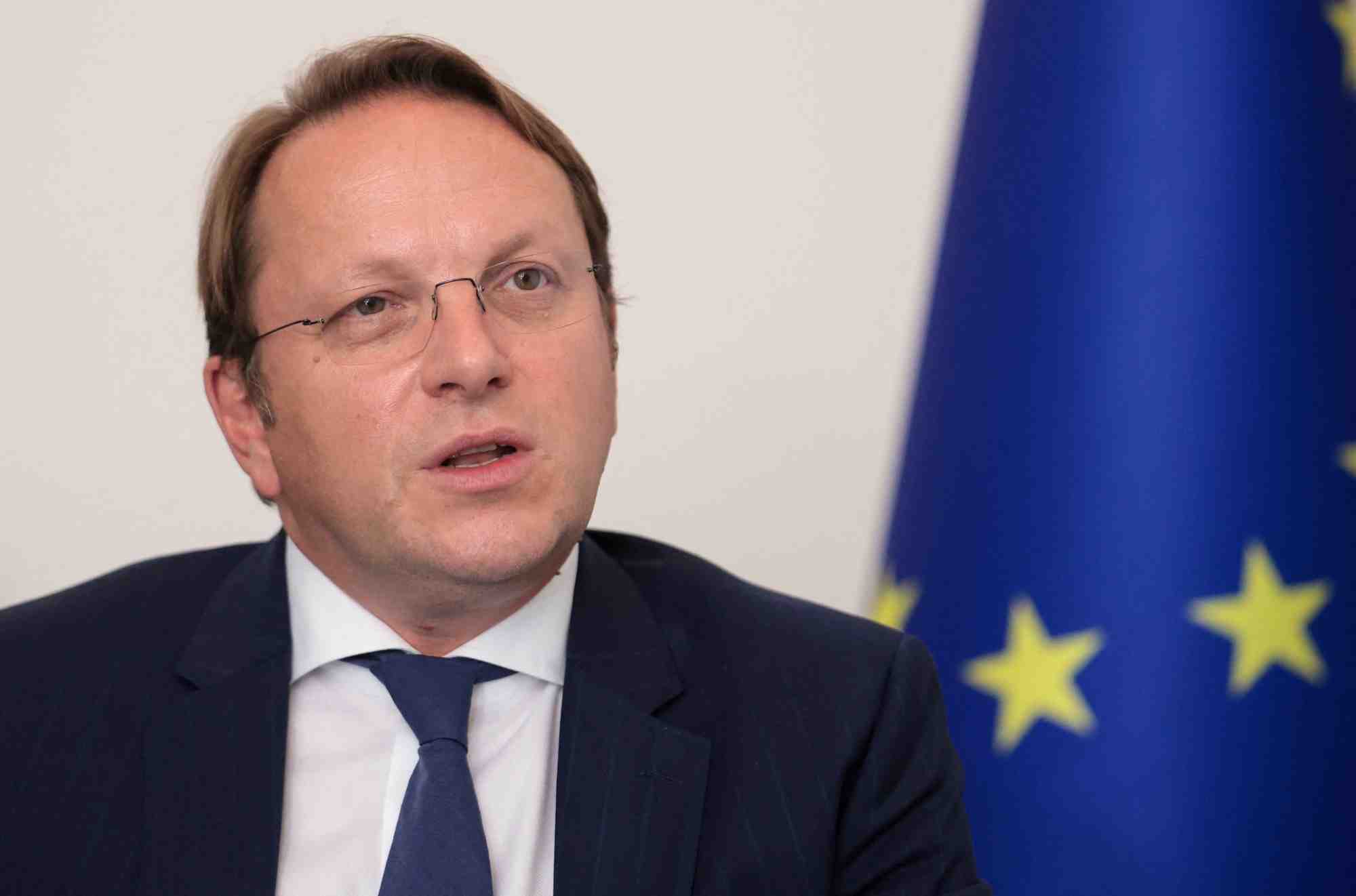 Oliver varhelyi, commissaire europeen a l'elargissement, a ankara, en turquie
