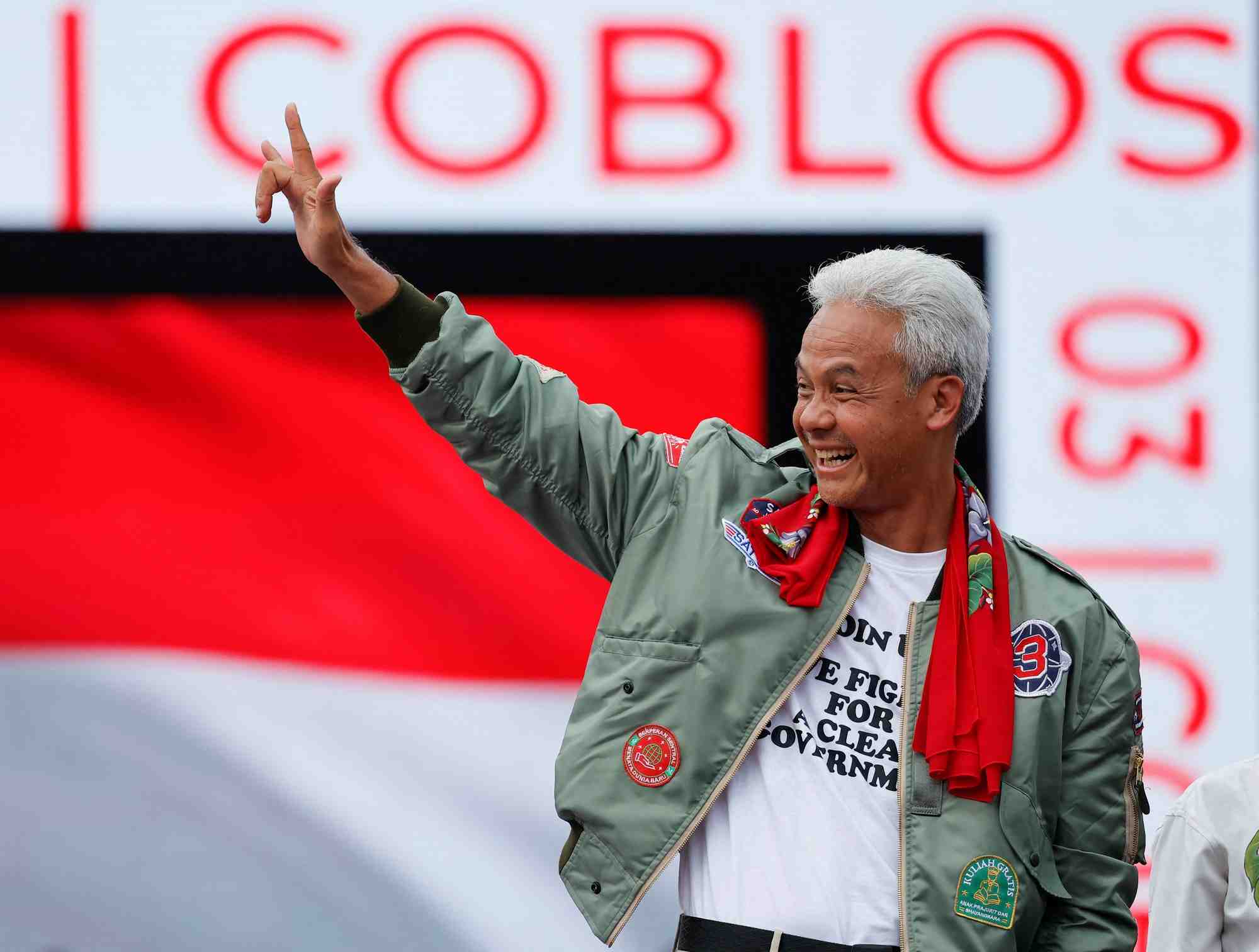 Le candidat presidentiel ganjar pranowo a semarang