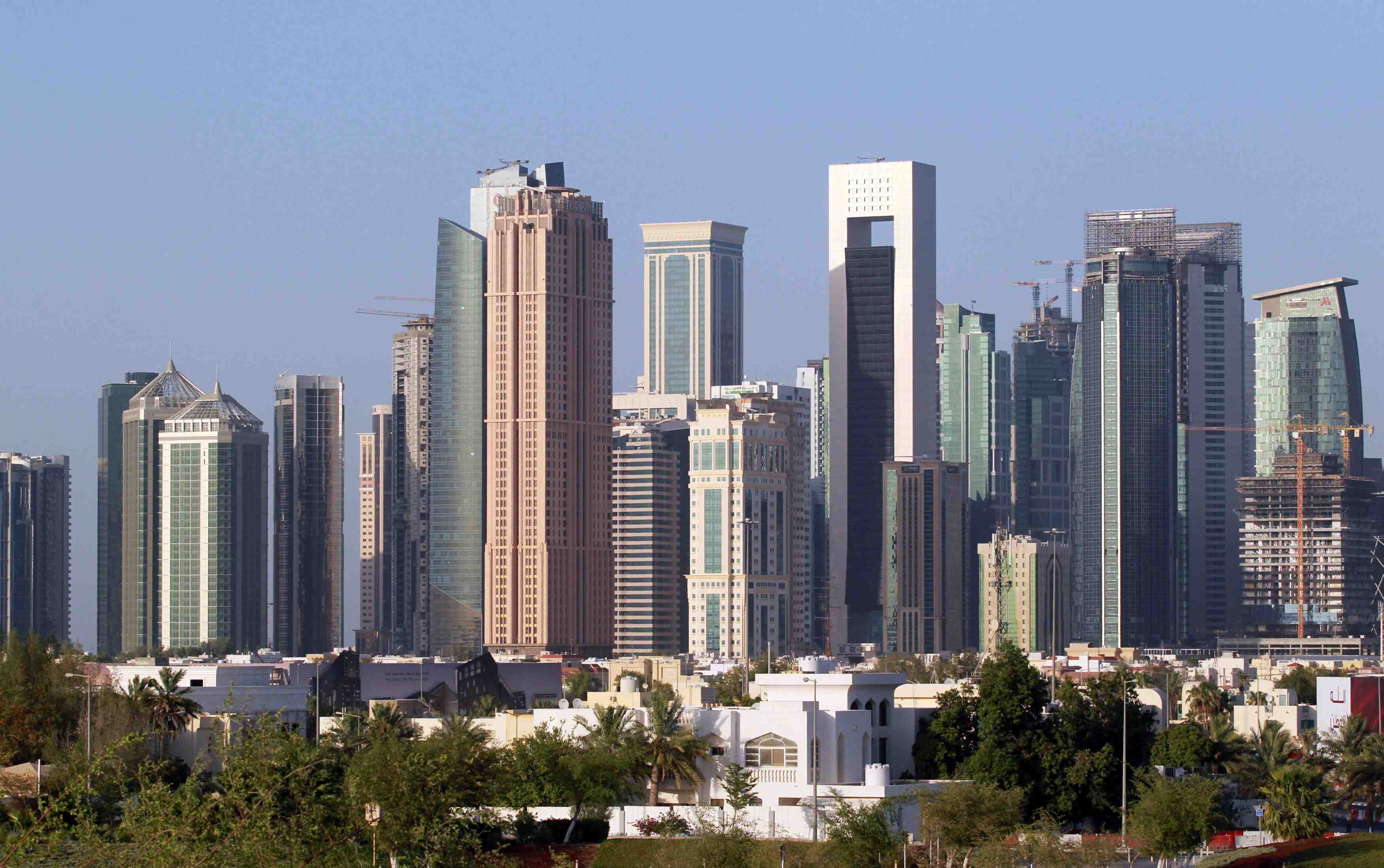 View shows buildings in doha