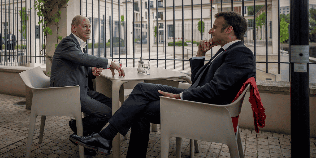 Olaf Scholz et Emmanuel Macron.