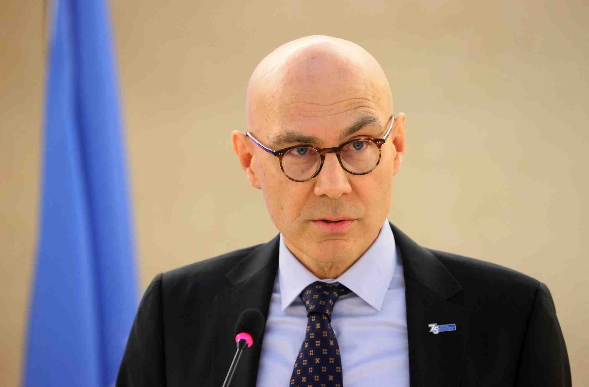 Le haut commissaire volker turk assistant au conseil des droits de l'homme