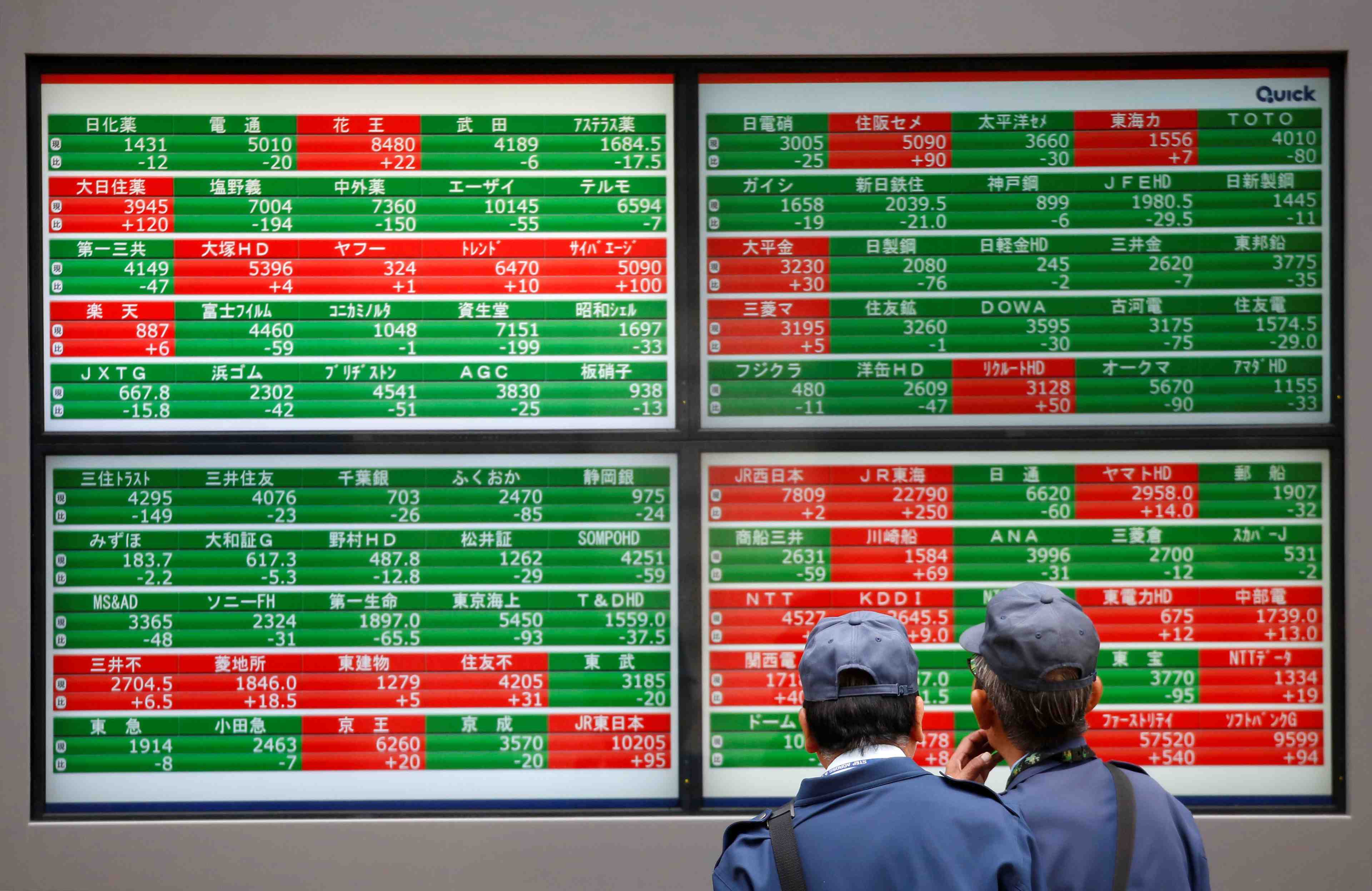 La bourse de tokyo finit pratiquement inchangee