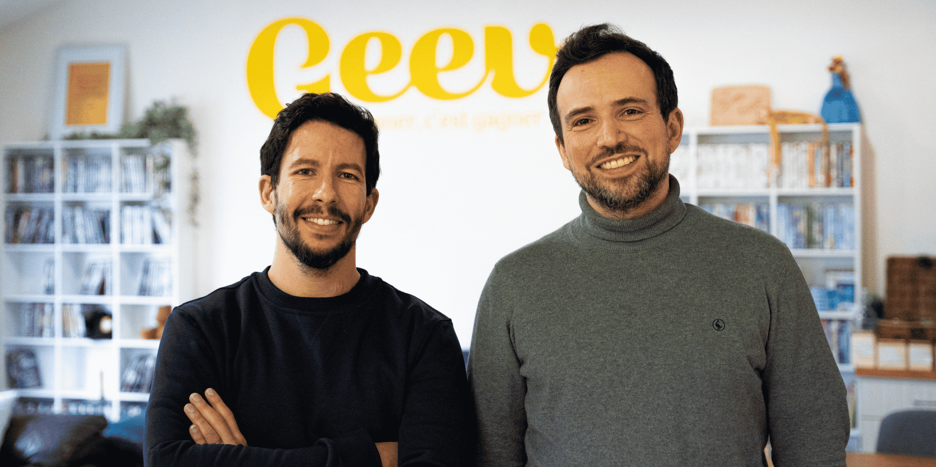Hakim Baka et Florian Blanc ont créé Geev il y a sept ans. L'application compte plus de cinq millions d'utilisateurs pour plus de cinq millions d'objets donnés.