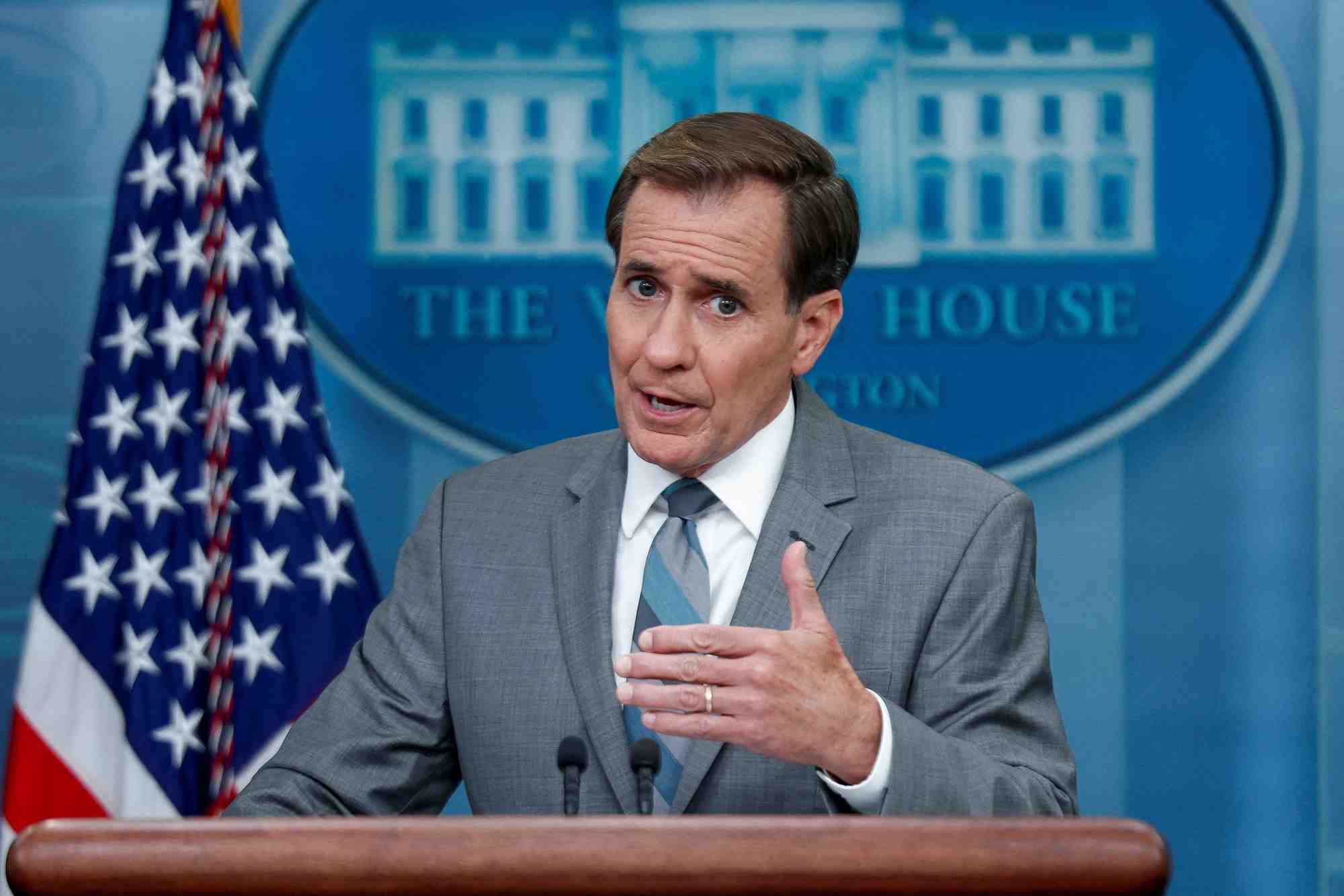 Photo d'archives de le coordinateur du nsc pour les communications strategiques, john kirby, a washington, aux etats-unis