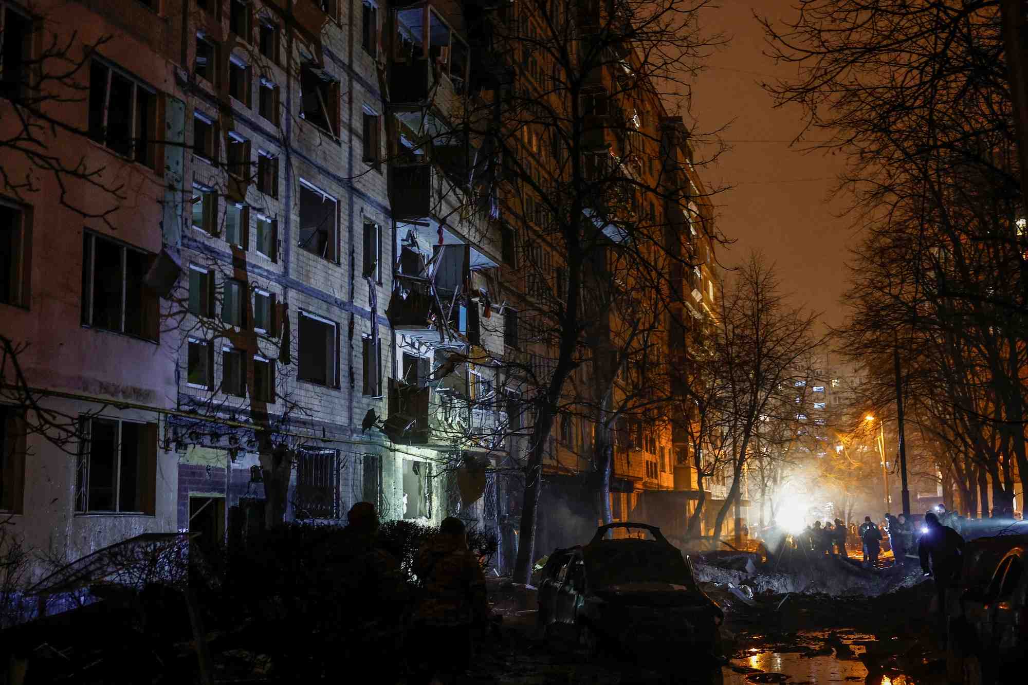Consequences d'un tir de missile russe a kiev