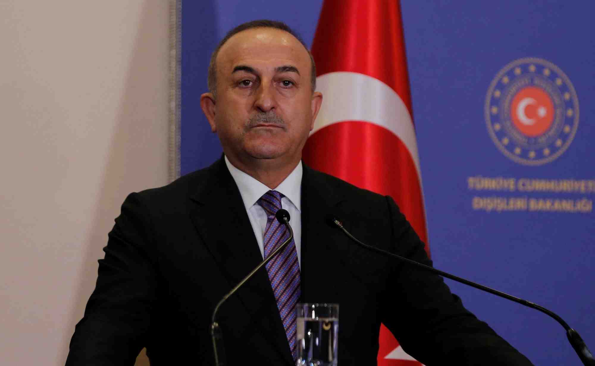 Le ministre turc des affaires etrangeres mevlut cavusoglu