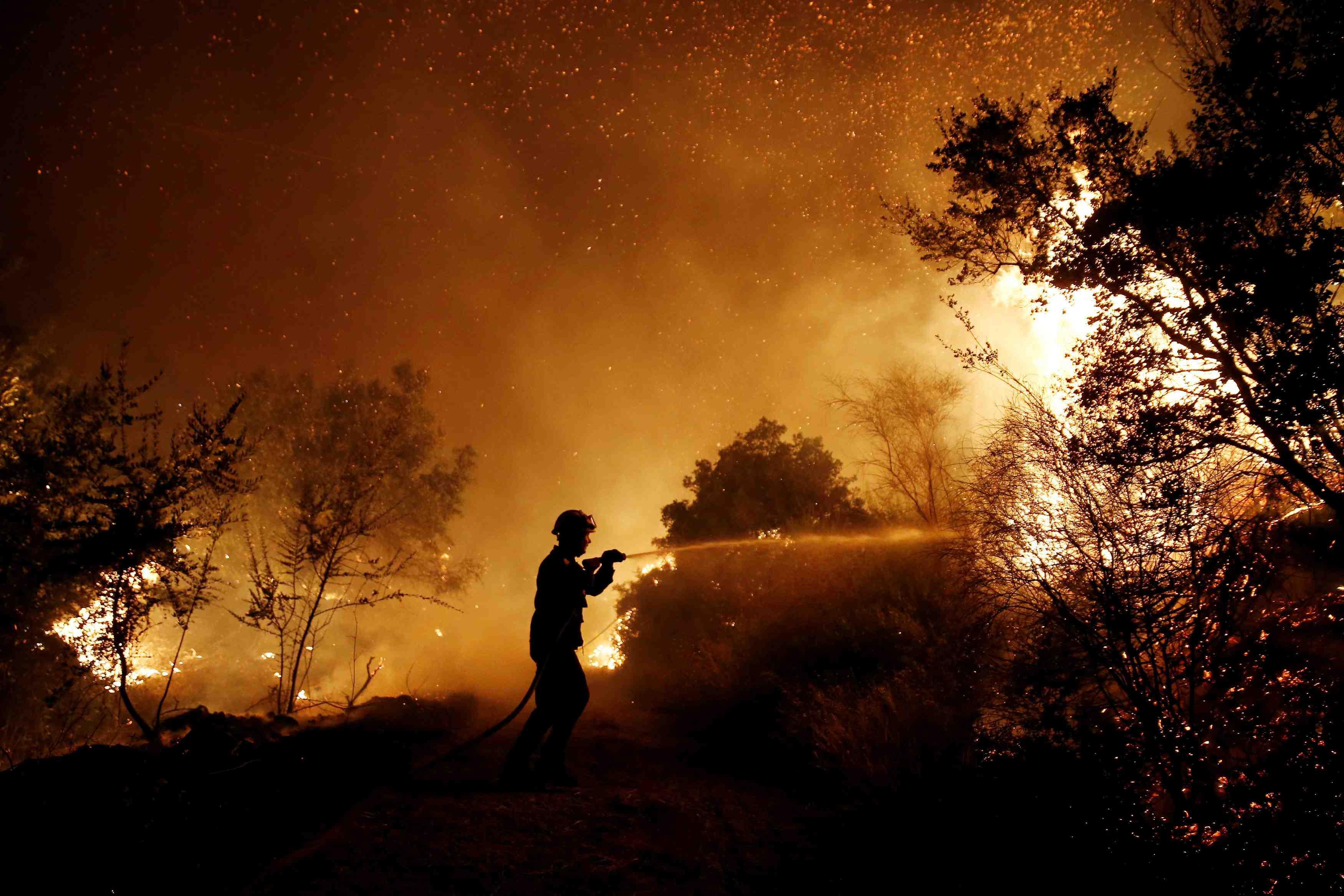 Un feu de foret progresse au nord-est d'athenes