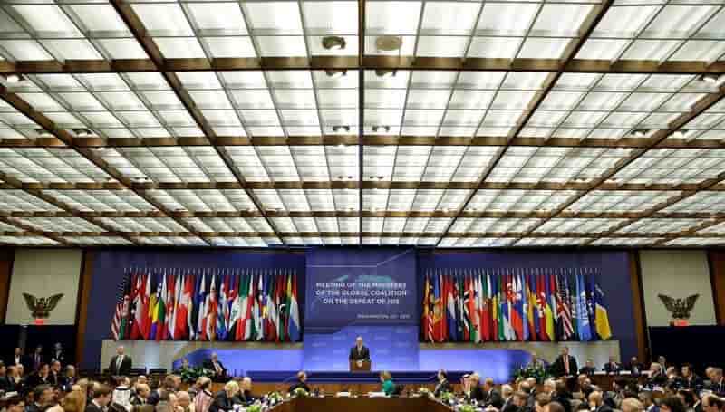 Reunion a washington de la coalition contre l'etat islamique