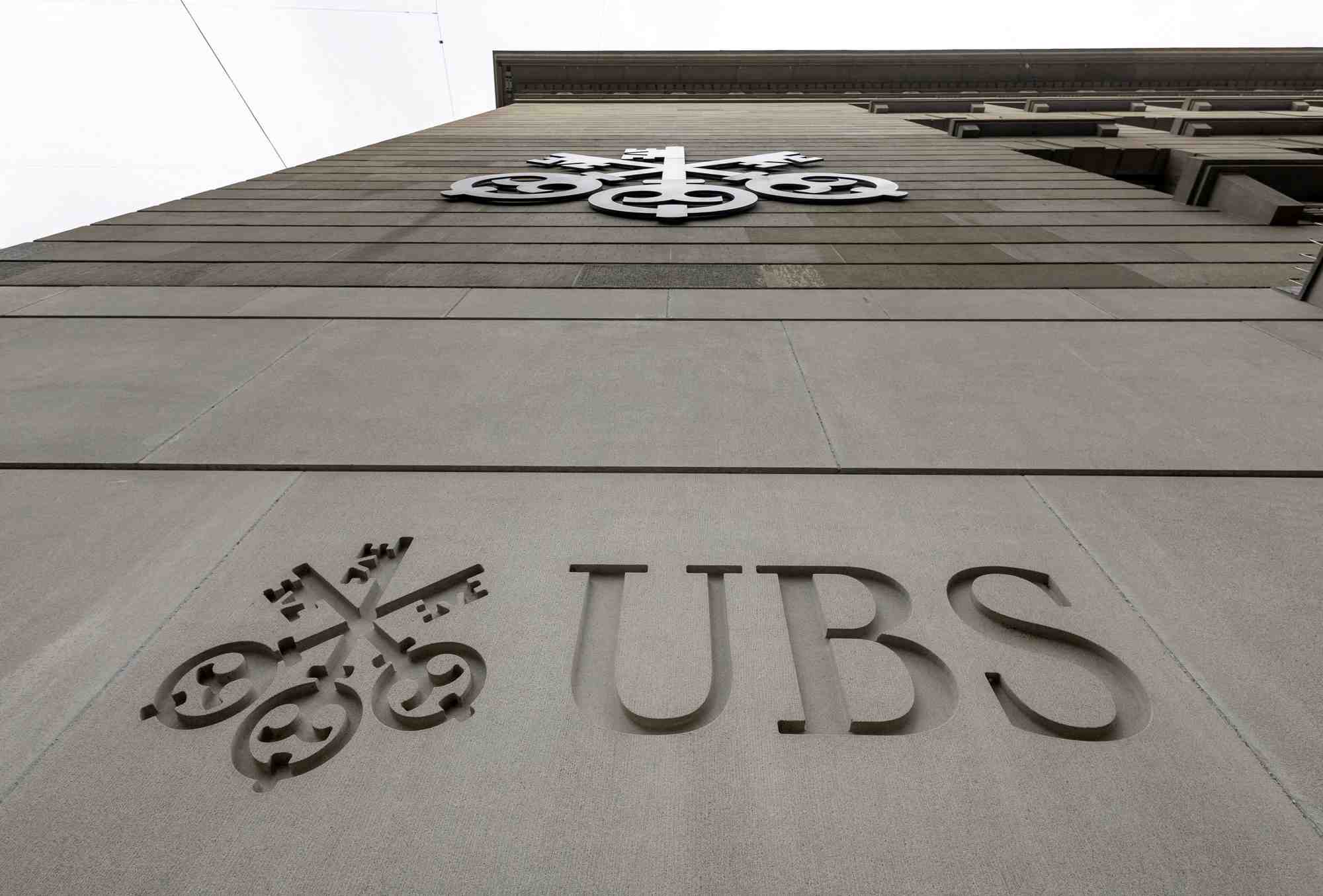 Photo d'archives du logo de la banque suisse ubs