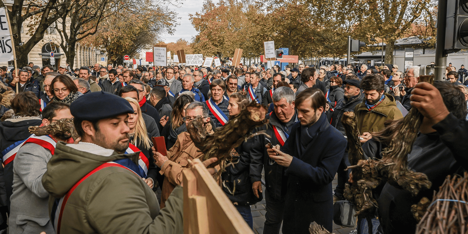 Cette demande d'arrachage était au centre de la manifestation viticole du 6 décembre 2022 à  Bordeaux.