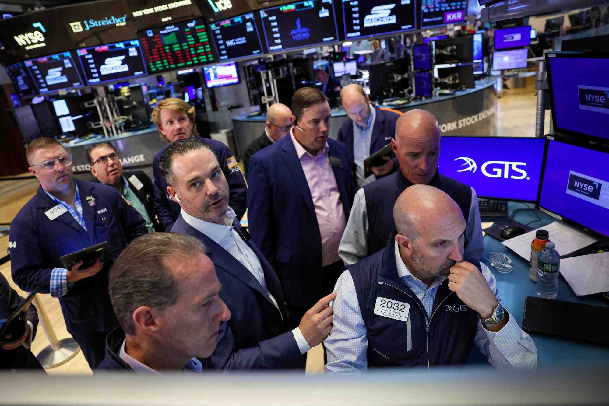 Traders a la bourse de new york (nyse) a new york city