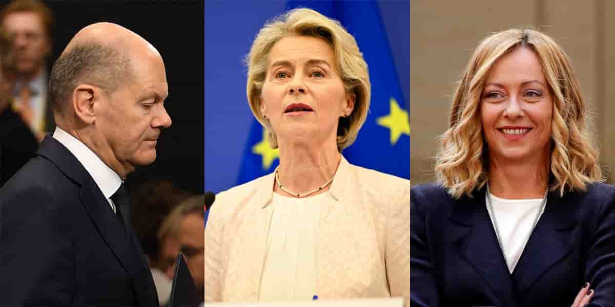 Les réactions d'Olaf Scholz, d'Ursula Von der Leyen et de Giorgia Meloni face à l'élection de Donald Trump.