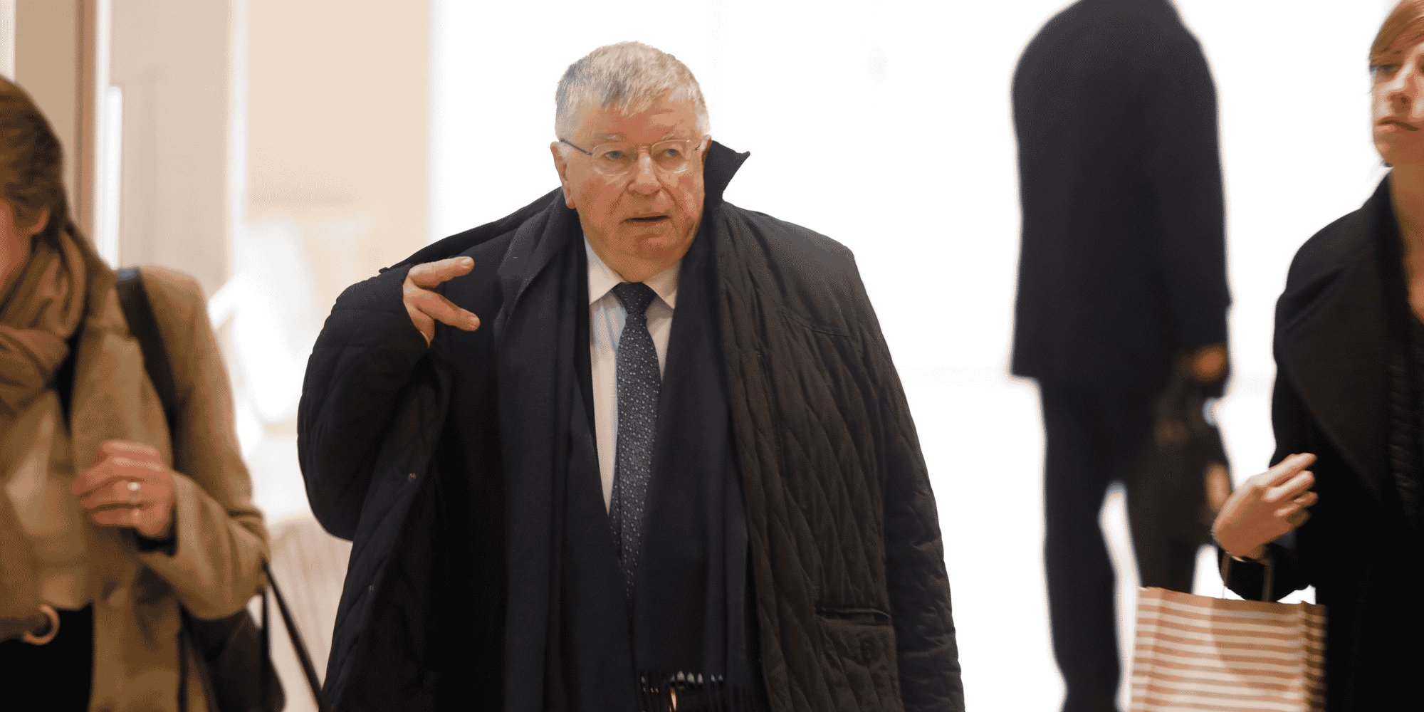 Paris, le 6 mai 2019. Didier Lombard, ex-PDG de France Télécom, lors de son arrivée au procès.
