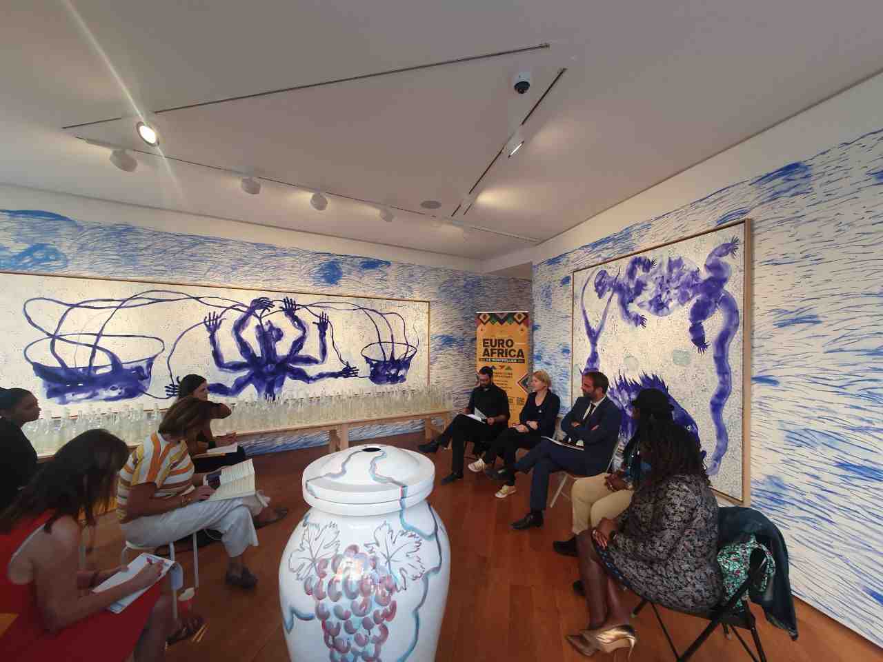 Michael Delafosse, maire de la ville et président de Montpellier Méditerranée Métropole, a dévoilé le programme de la première Biennale Euro-Africa dans la galerie d’art parisienne Lelong & co