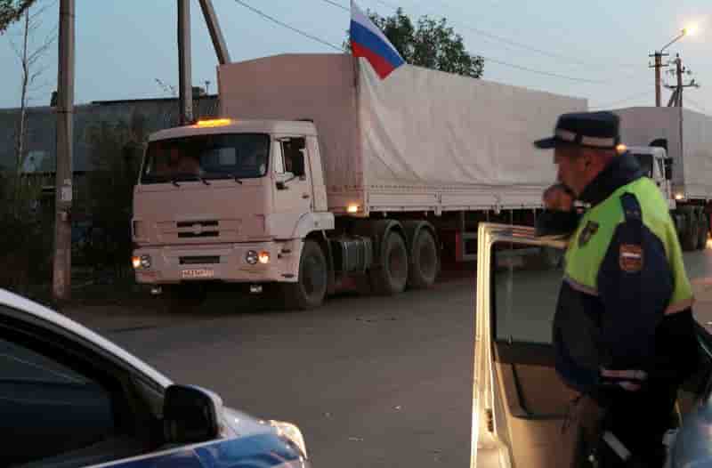 Le deuxième convoi humanitaire russe est arrivé à Louhansk
