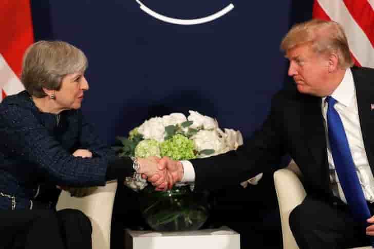 Douma: trump et may se sont entretenus de la crise syrienne