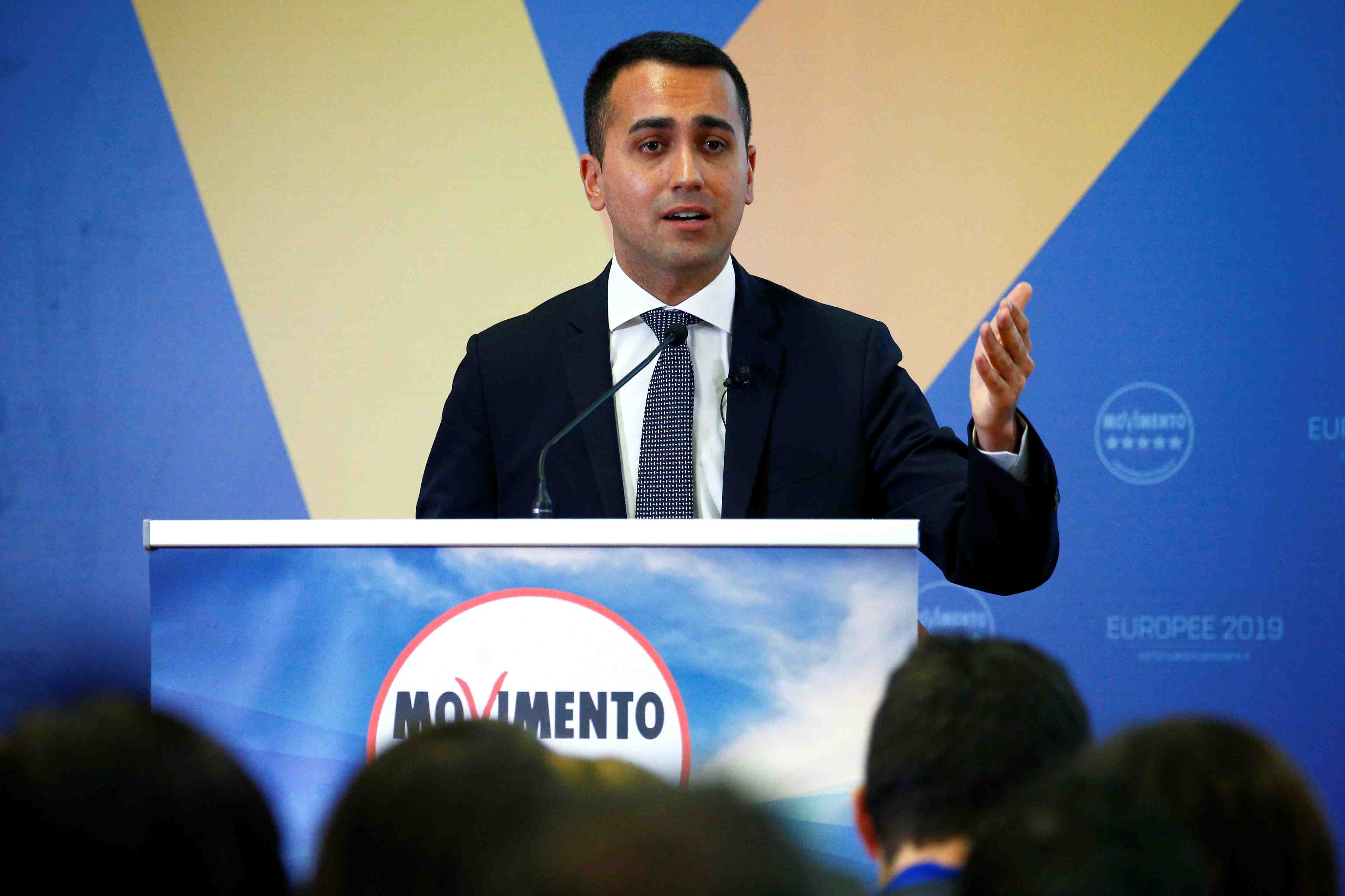 5 star leader and deputy pm di maio presents eu election program