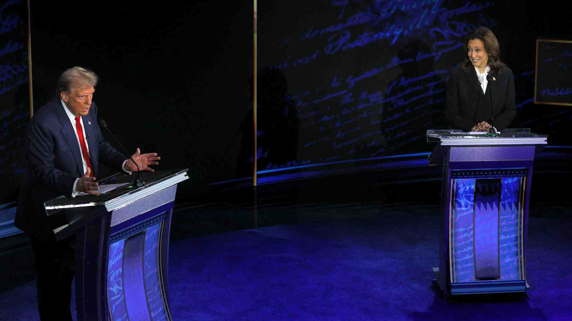 Debat presidentiel harris-trump a philadelphie, en pennsylvanie