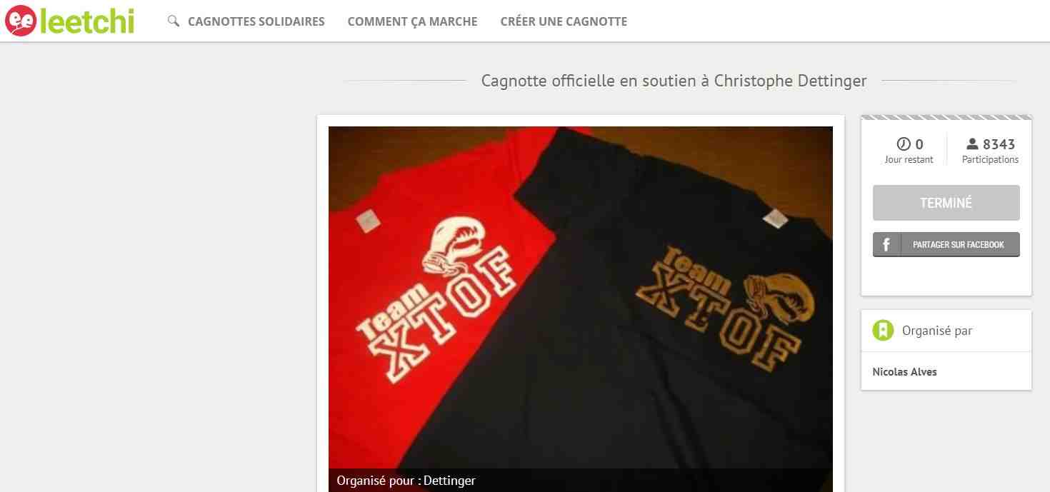 cagnotte Leetchi boxeur gilets jaunes