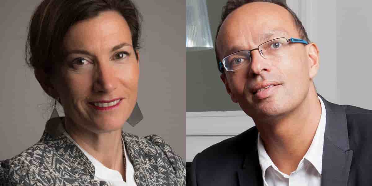 Flore Ozanne, dirigeante du cabinet de recrutement Eclore, consultante et coach auprès de dirigeants et managers et Pierre Cannet, PDG de Blue Search Conseil, un cabinet de recrutement spécialisé dans les nouvelles technologies