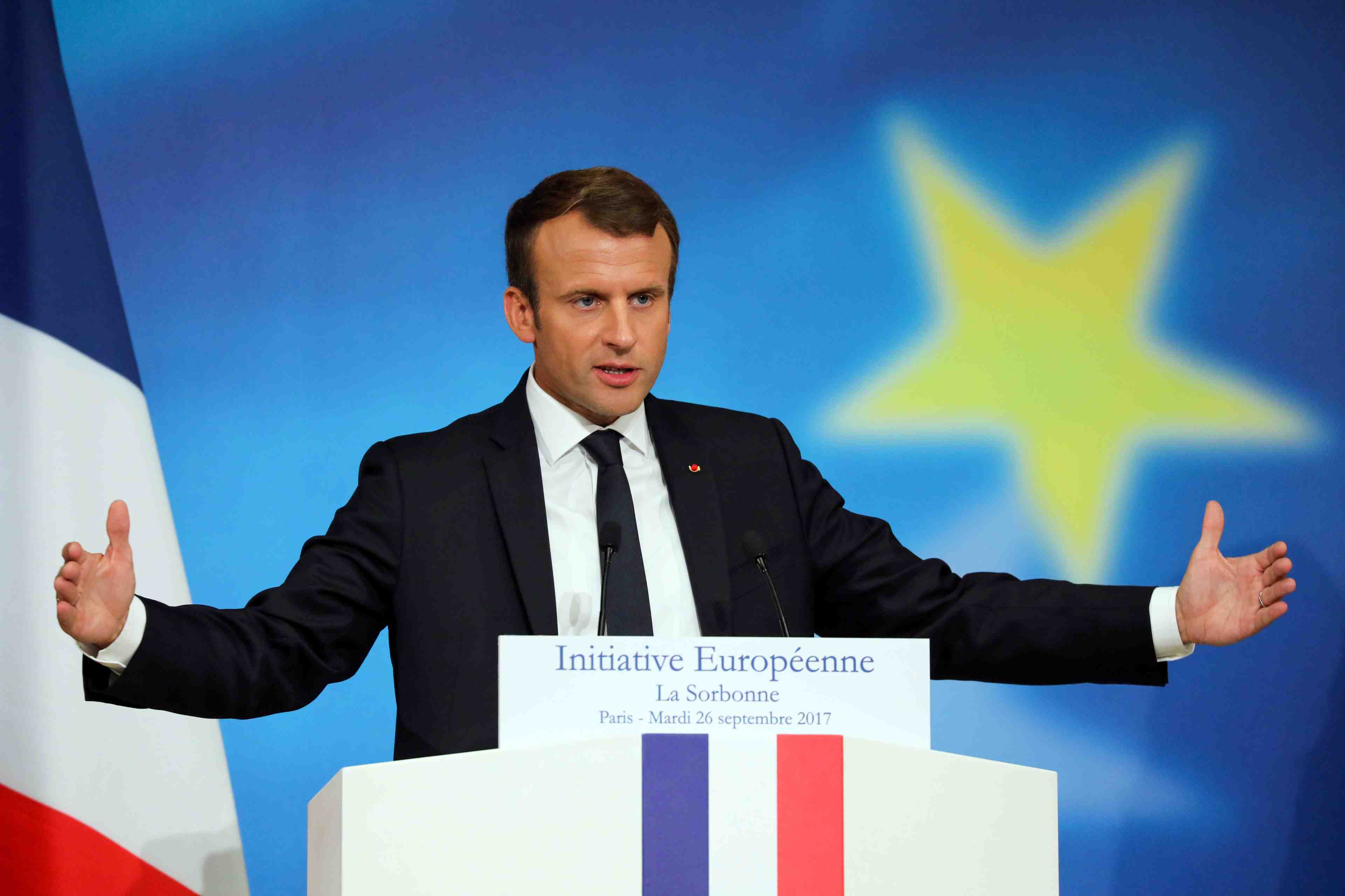 Macron plaide pour une taxation europeenne des gafa