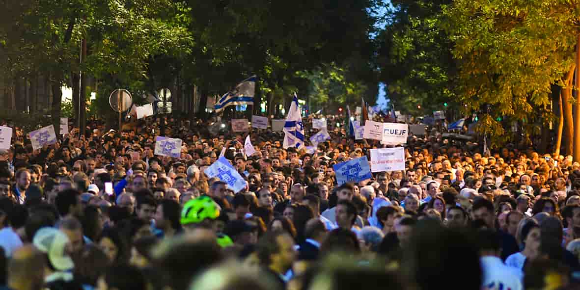 Dans les rues de Paris, le 9 octobre, deux jours après l’attaque du Hamas