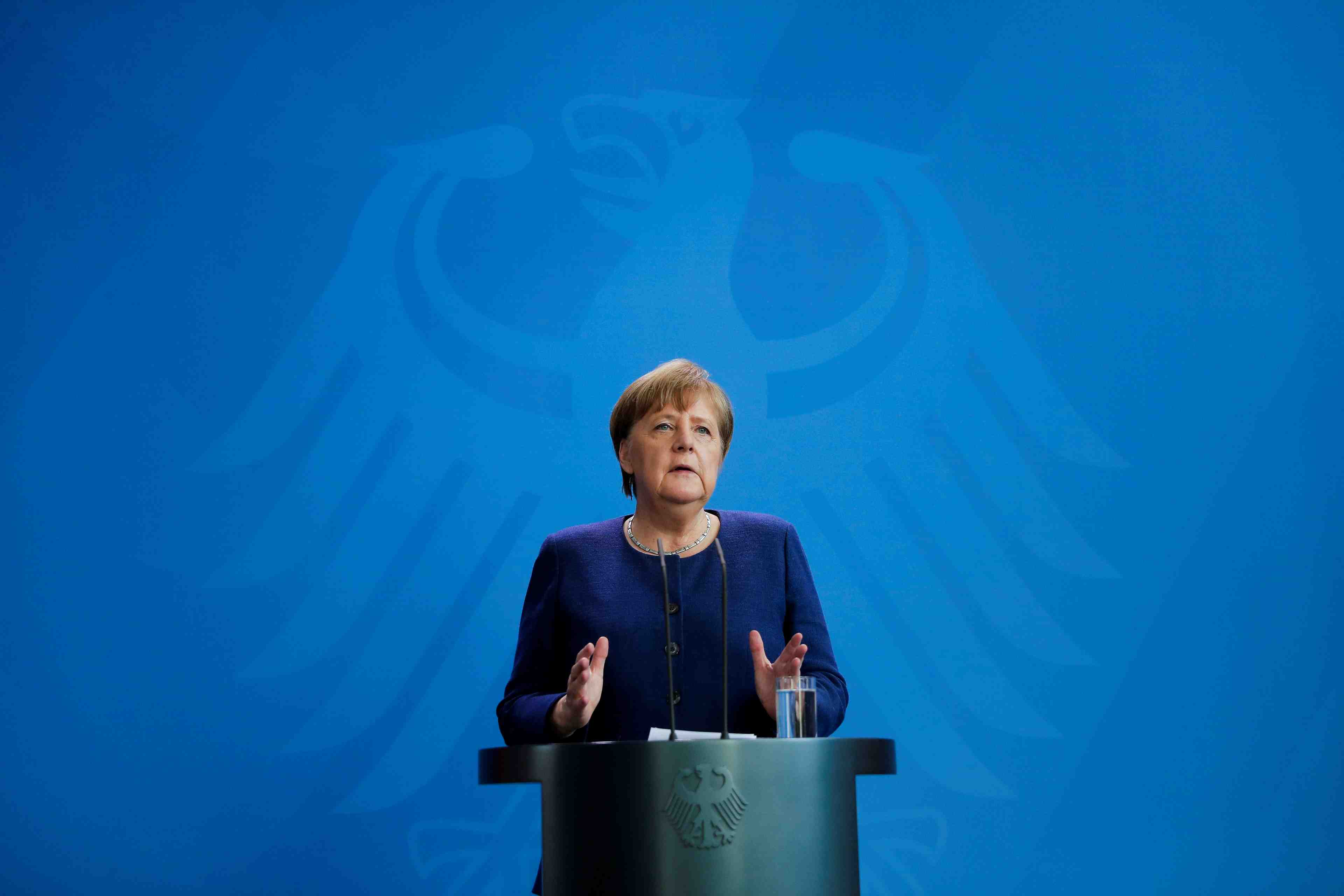 Briefing on the coronavirus disease (covid-19) at the chancellery in berlin