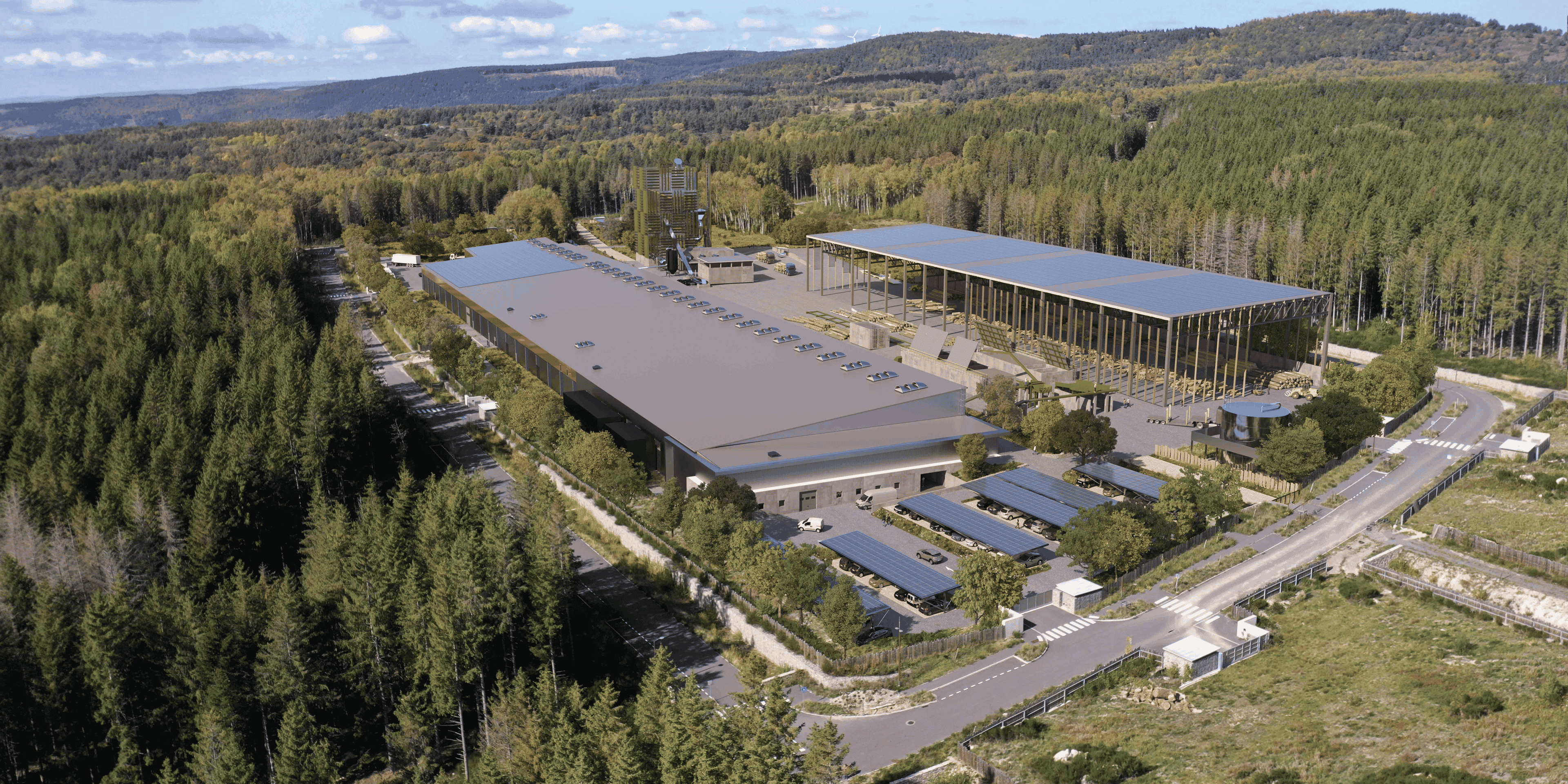 La future usine du groupe lozérien Neofor, spécialisé dans la transformation du bois