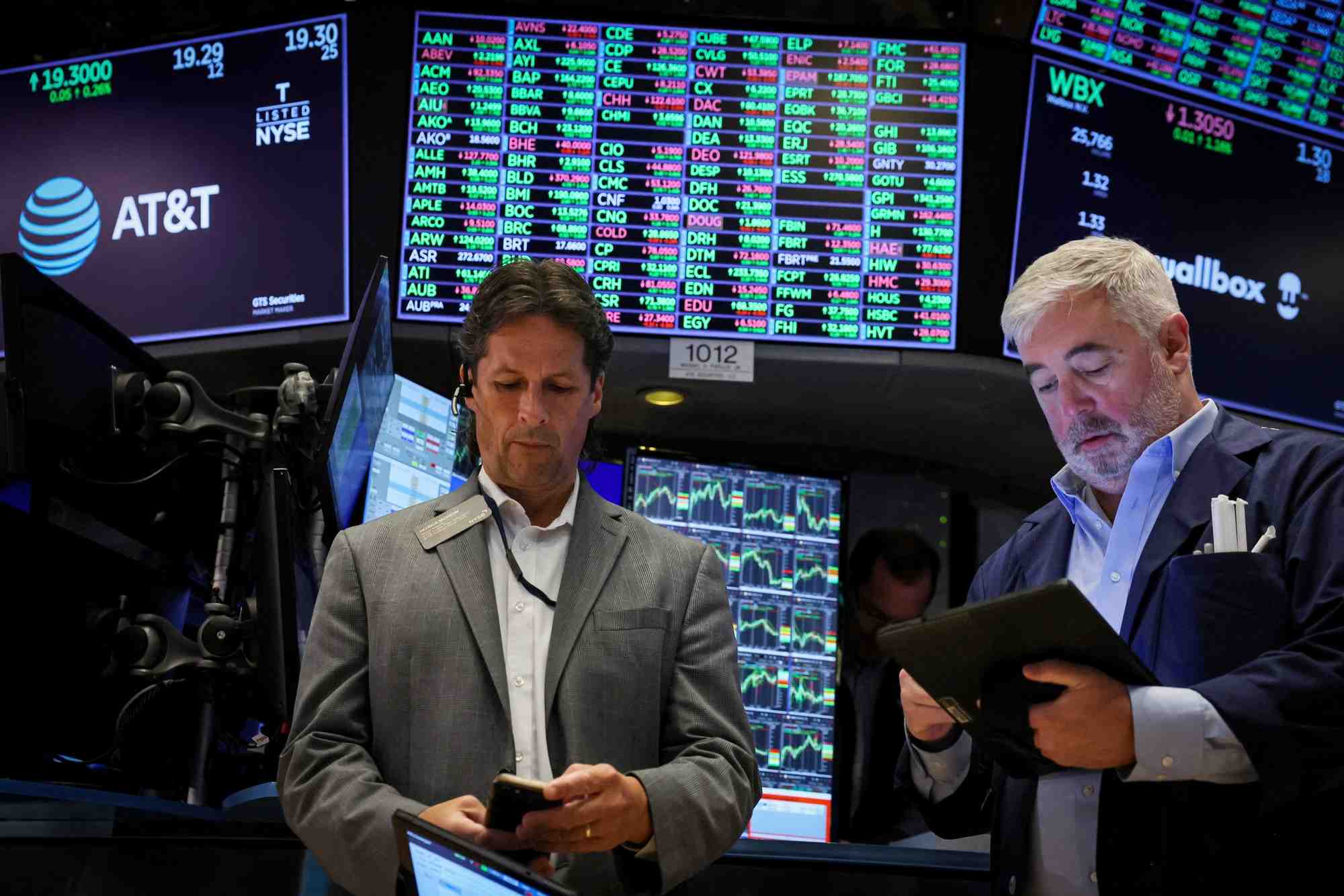 Traders a la bourse de new york (nyse)