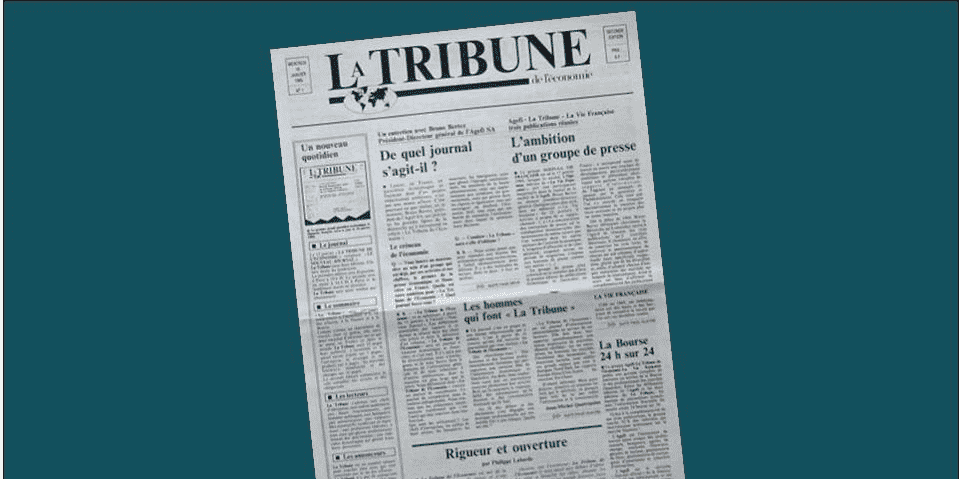 Le premier numéro de La Tribune, daté du 15 janvier 1985.